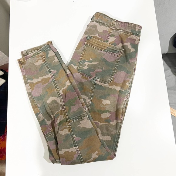 Anthropologie Slim Camo Button Fly Jefferson Utility Pants Size 28 - Picture 3 of 11